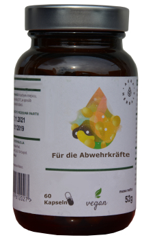 Bei Erkältung, 60 Kapseln, mit Echinacea, Ingwer, Knoblauch, Sanddorn,  stärken die Abwehrkräfte, bekämpfen Viren und Bakterien, für das Immunsystem, Halsschmerzen